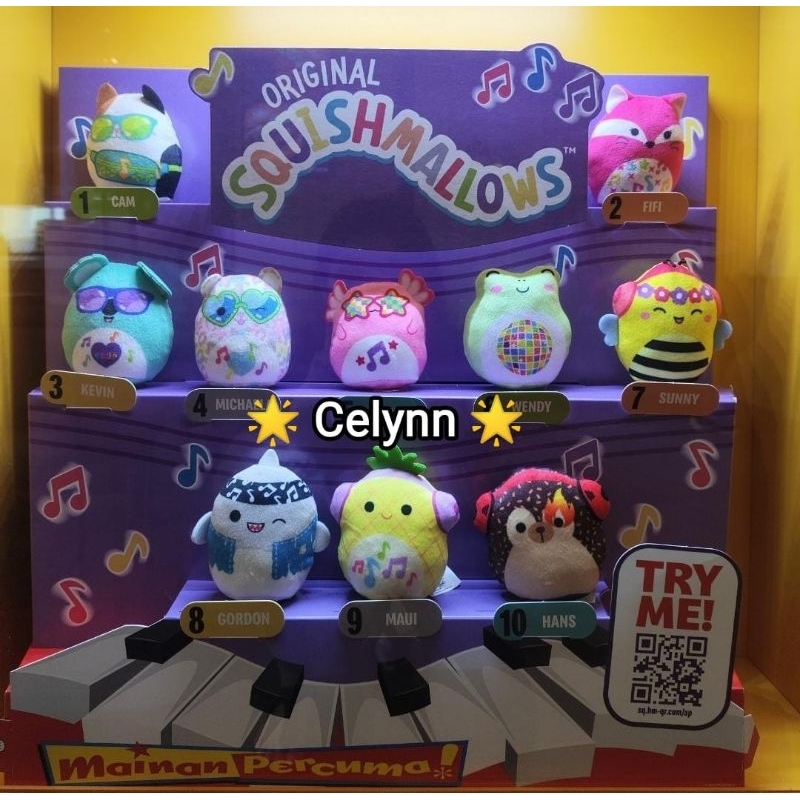 Mcdonald's Mcd Mekdi Happy Meal Toy Original Squishmallows Soft Toys ...