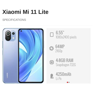 Xiaomi Mi 11 Lite 5G 6.55 128GB 6GB Snapdragon780G Global Version CN  FREESHIP