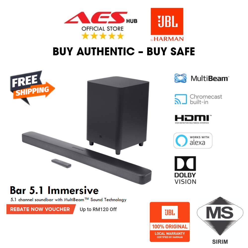 FREE SHIP JBL Soundbar Bar 5.1 Immersive Surround Channel Soundbar