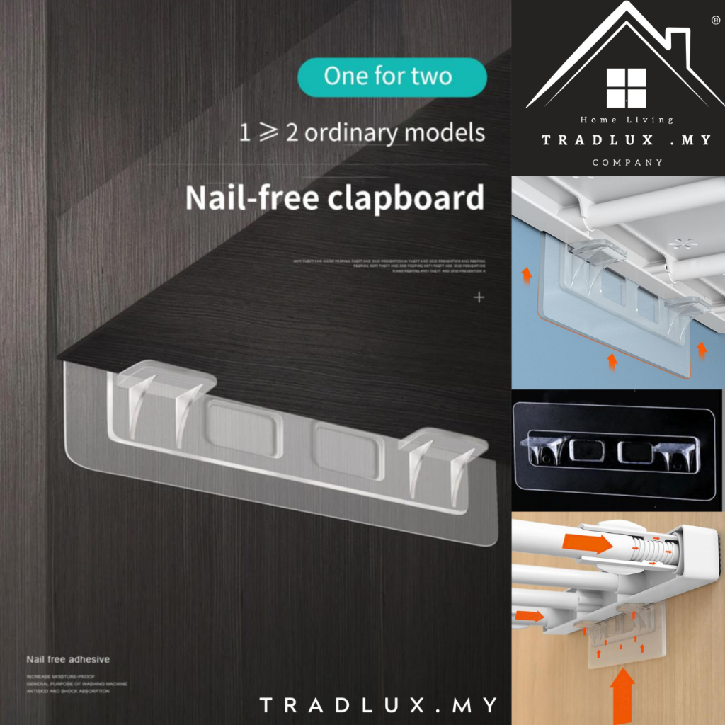 Strong Self Adhesive Shelves Bracket Holder for Kitchen