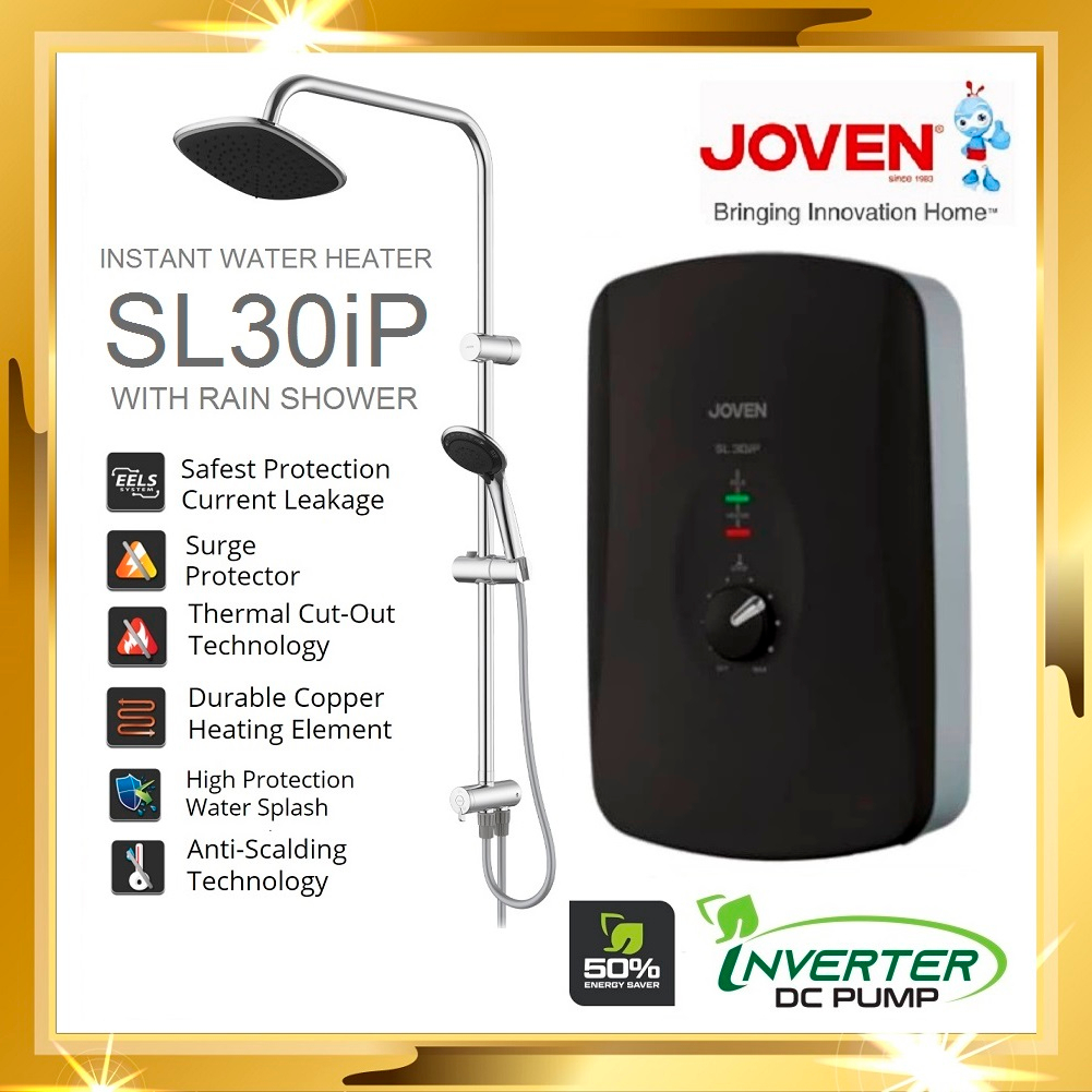 JOVEN SL30iP RS Instant Water Heater WITH DC PUMP Rain Shower / Pemanas ...