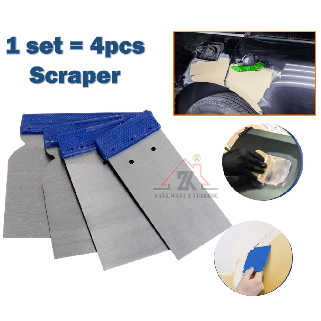 4pcs set Plastic Scraper Set Spatula Putty Knife Spreader Filler