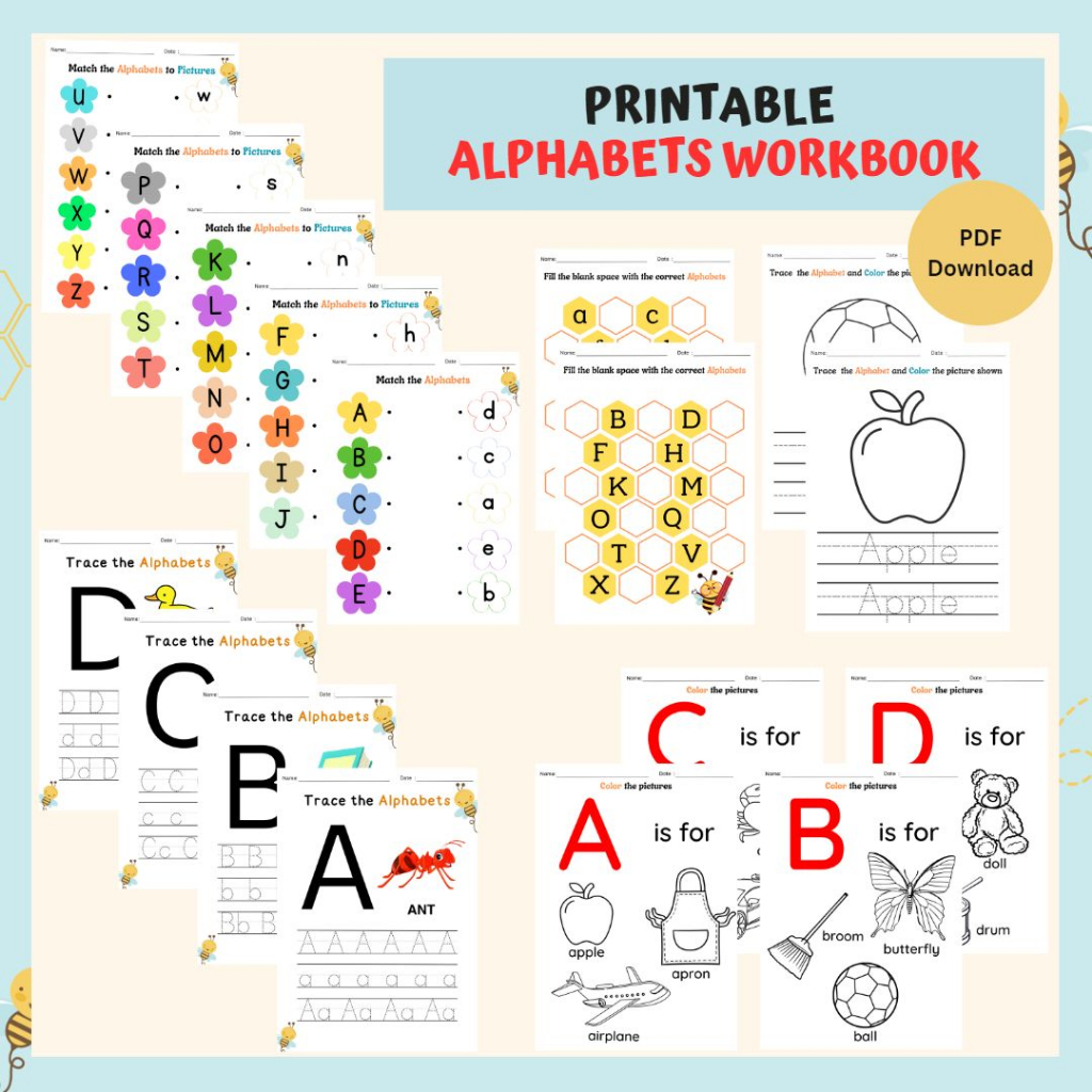 Printable Alphabets Worksheets for Kids Activities (PDF Format ...