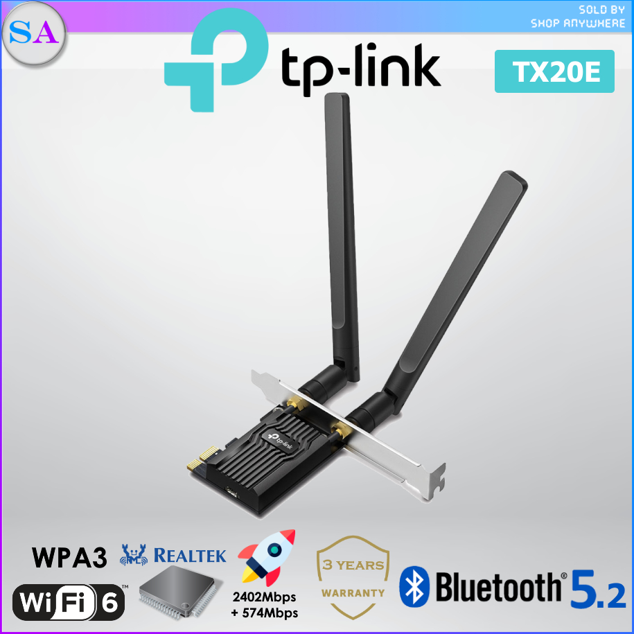 TP-Link TX20E AX1800 Wifi 6 & Bluetooth 5.2 PCIe Wireless Adapter For ...