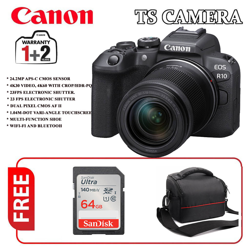 CANON EOS R10 MIRRORLESS CAMERA R10 BODY CANON R10 LENS 1845MM / R10
