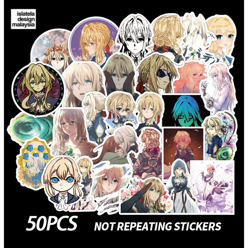 50pcs VIOLET EVERGARDEN Japanese anime Vinyl Decal graffiti STICKERS ...