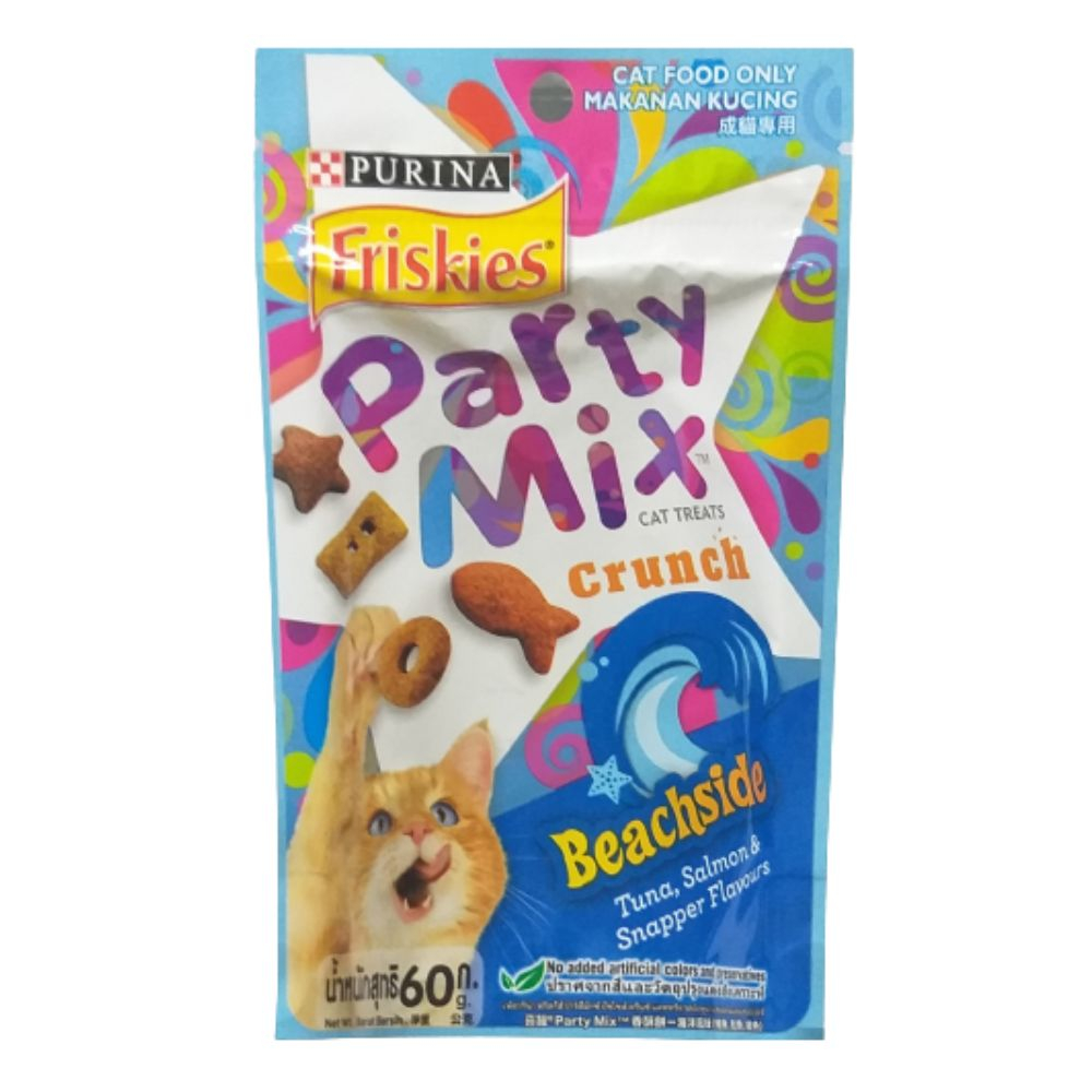 Friskies Party Mix Beachside Crunch Cat Treats (Tuna, Salmon & Snapper
