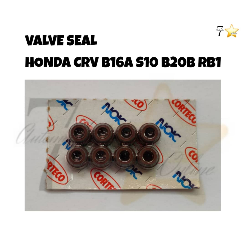 HONDA CRV B16A S10 B20B RB1 VALVE SEAL JAPAN (NOK) VITON BROWN (1 SET=8