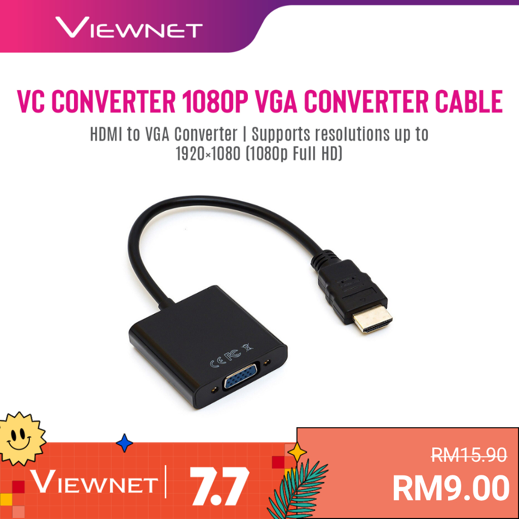VC Converter 1080P VGA Converter Cable Shopee Malaysia