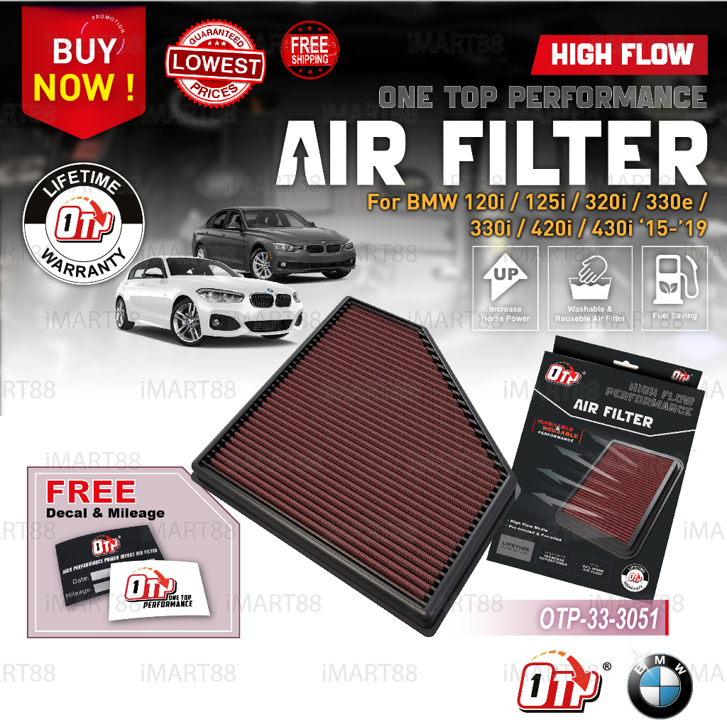 OTP DROP IN AIR FILTER BMW B48 F30 F32 F22 F20 F31 F34 320i 330e 330i