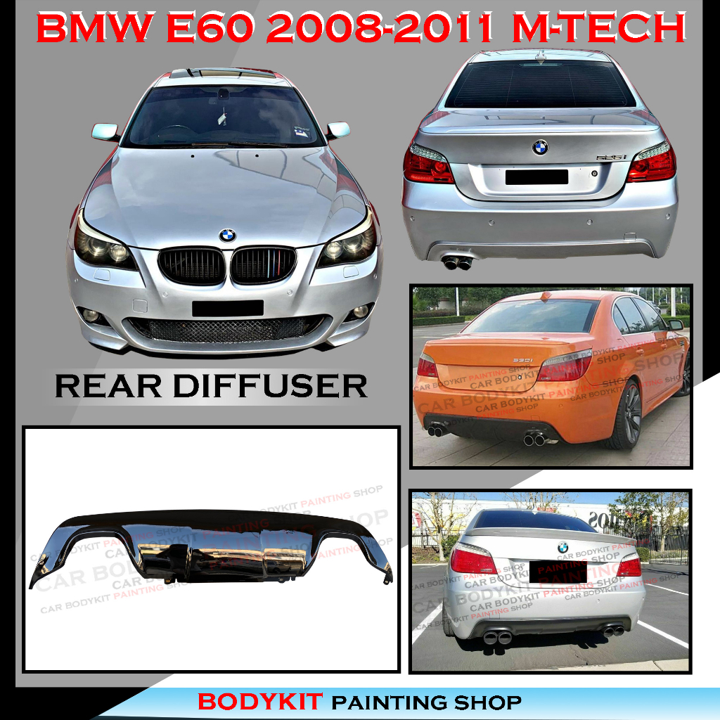 BMW 5 SERIES E60 2003-2009 M-TECH LOOK M-PERFORMANCE STYLE REAR BUMPER ...