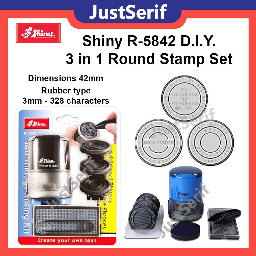 Shiny Round 42mm D.I.Y Rubber Stamp Printing Kit R-5842 | Shopee Malaysia