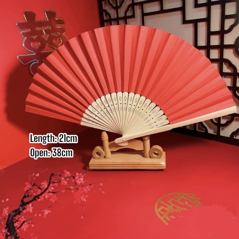 Wooden Fan Hand Fan 中国古典折扇女士中国风扇子古风折叠扇竹骨扇子 | Shopee Malaysia