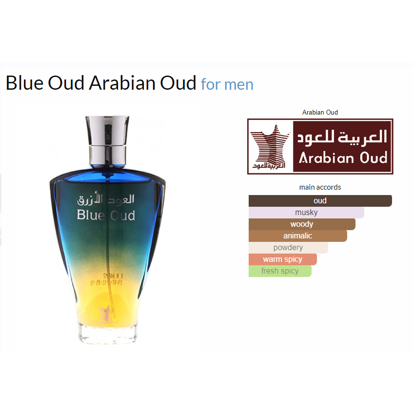 Decant Original Arabian Oud Blue Oud Shopee Malaysia