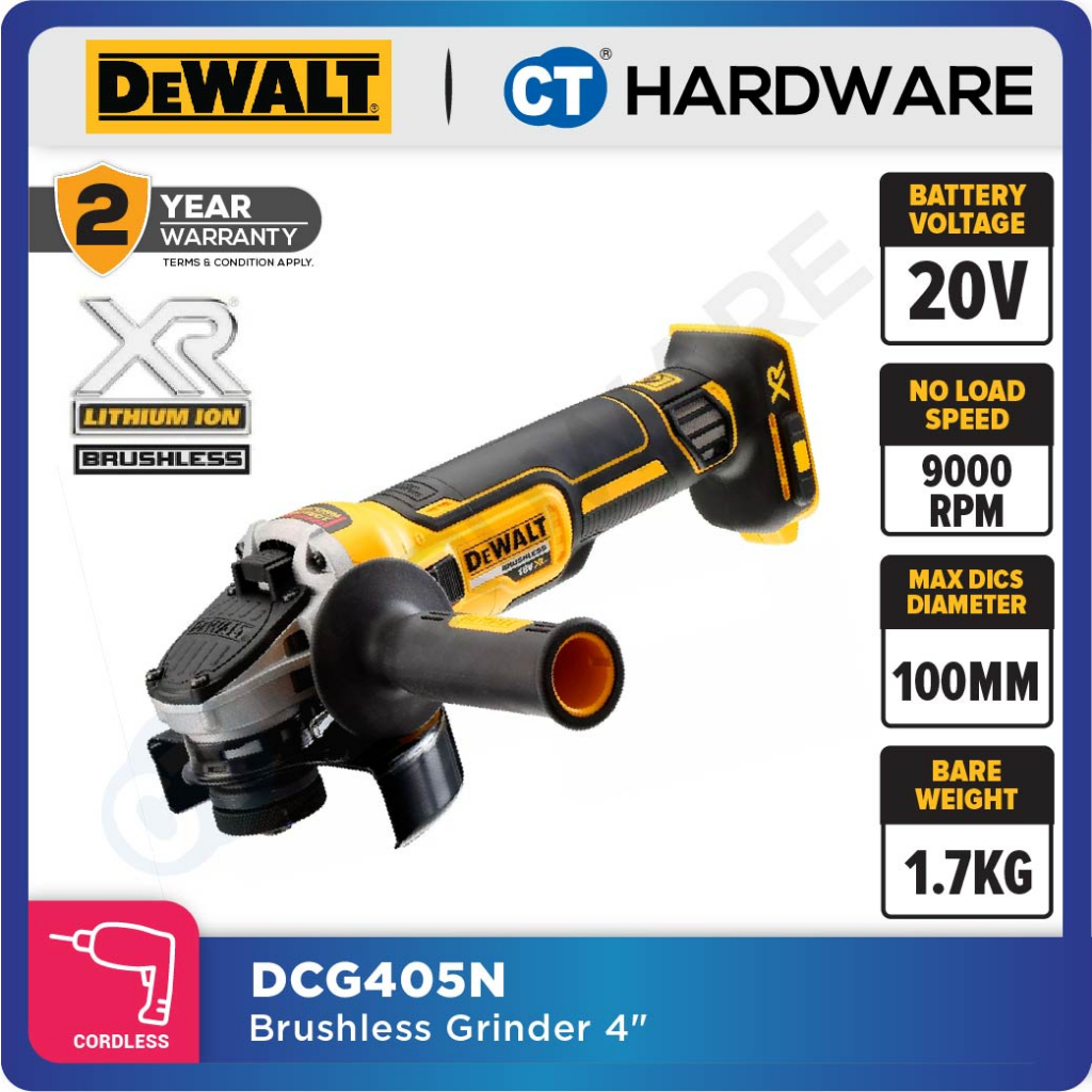 DEWALT DCG405N BRUSHLESS CORDLESS GRINDER 20V 4