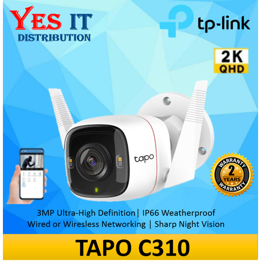 TPLink Tapo C310 Outdoor Security WiFi Camera + Kingston Micro SD