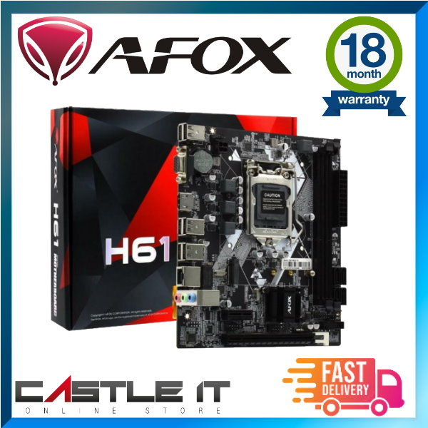 AFOX IH61-MA5 V6 Intel H61M Socket LGA1155 iH61Motherboard Combo Core ...