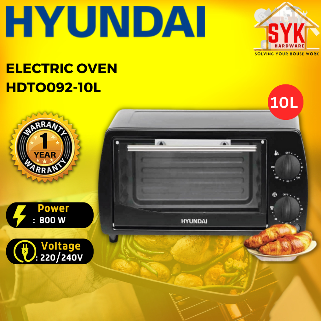 SYK Hyundai HDTO09210L Electric Oven Kitchen Appliances Baking Toaster Bread Fast Cooking