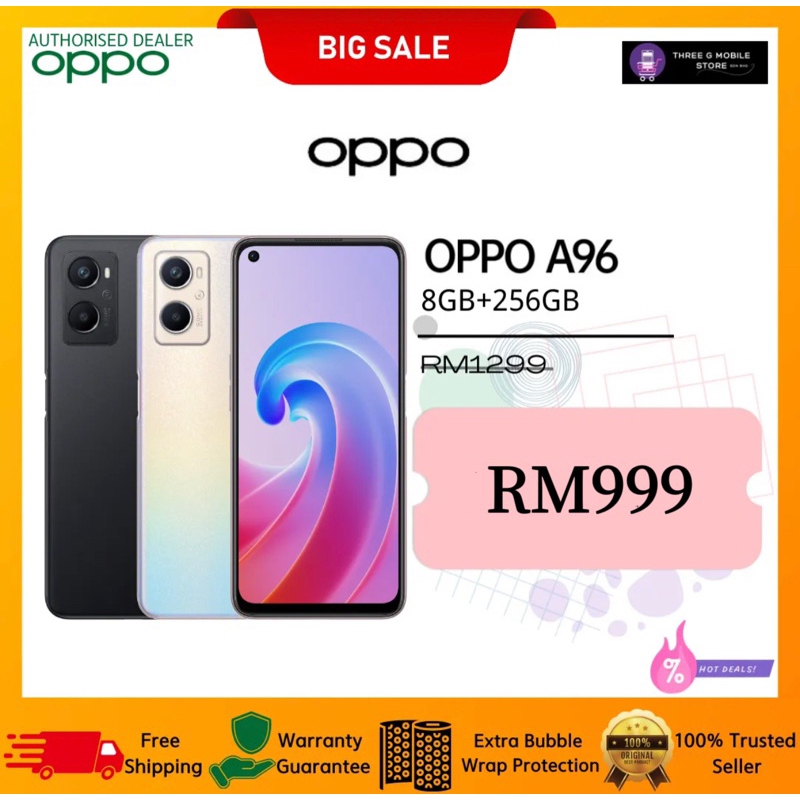 OPPO A96 Smartphone 8GB+ 256GB 33W SUPERVOOC 5000mAh LongLasting