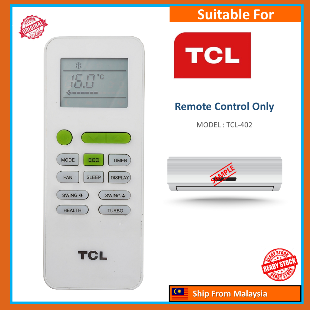 TCL Original OEM For TCL Air Cond Aircond Air Conditioner Remote ...