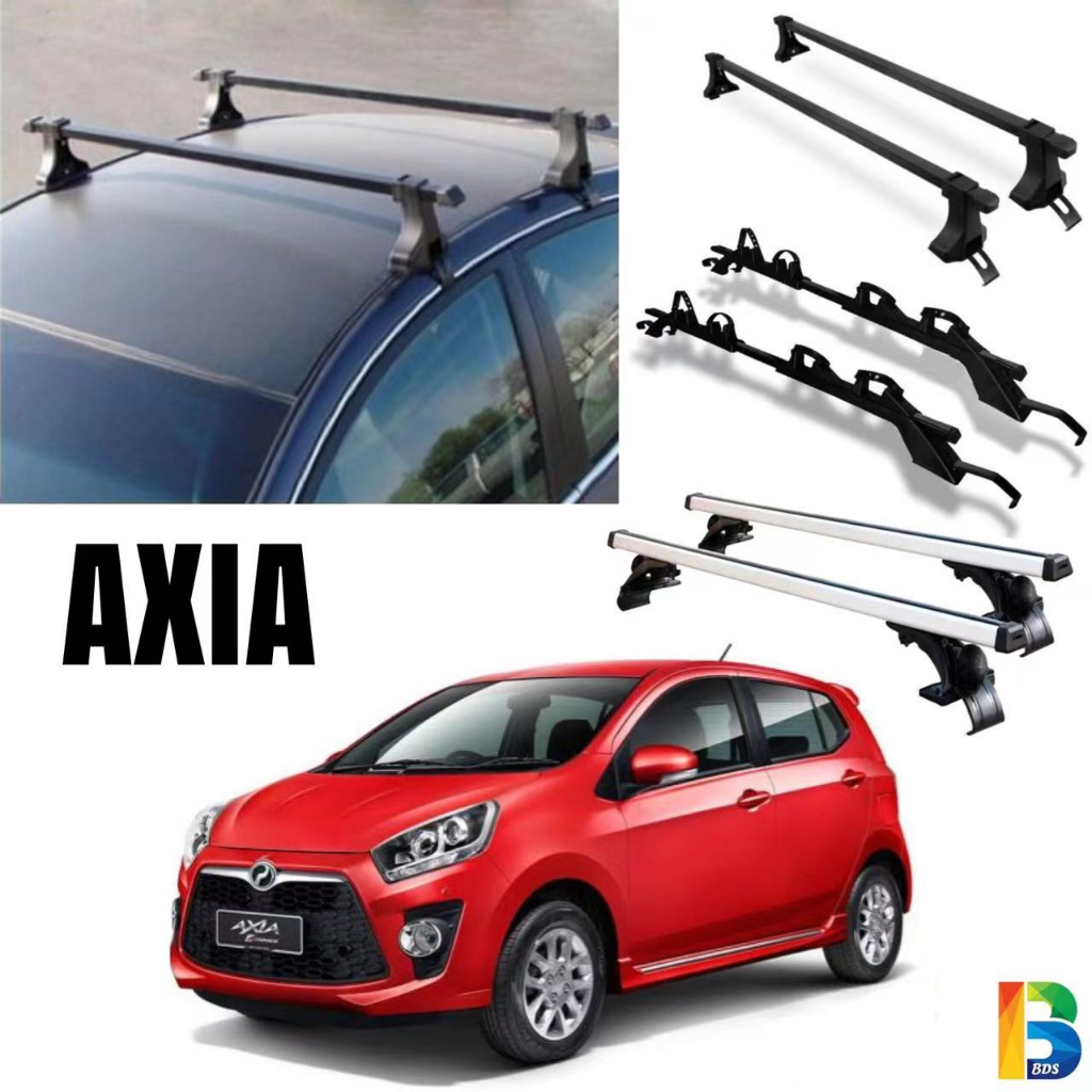 Perodua Axia Roof Rack Carrier Bar Bracket Universal Car Roof Rack Luggage Box Axia Kereta pasar malam Roofrack Camping Shopee Malaysia