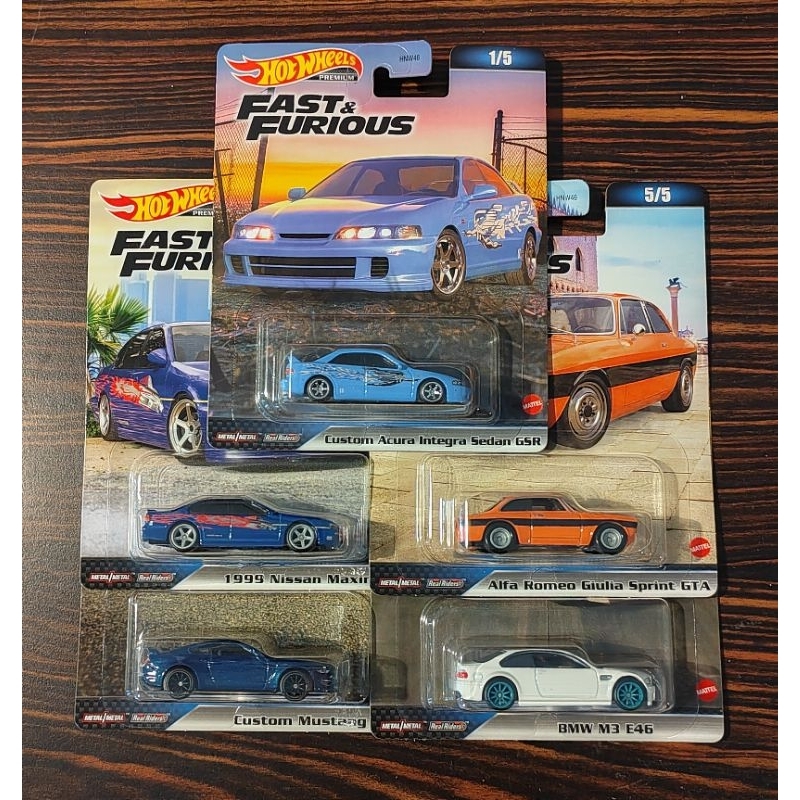 Hot Wheels Premium Fast & Furious 2023 Maxima Acura Integra Mustang M3 ...