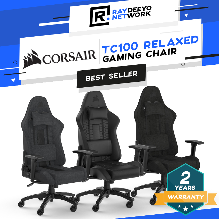 Corsair TC100 RELAXED Gaming Chair [Fabric/Leatherette] | Shopee Malaysia