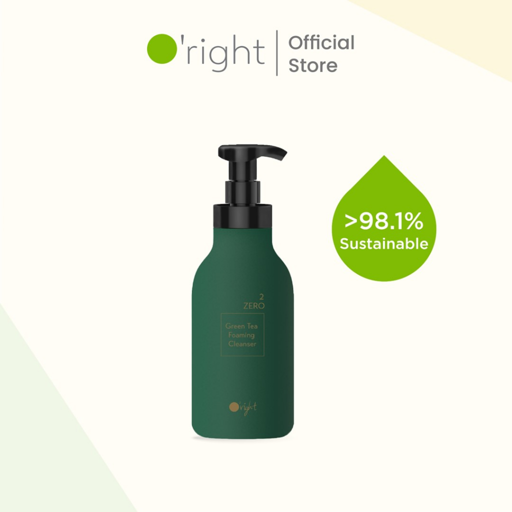 O'right Green Tea Foaming Cleanser Refreshing & Revitalizing Organic