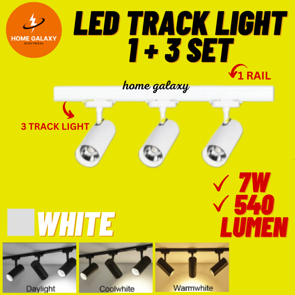 🔥BEST SET🔥 LED Track Light 7W LED Spotlight Ceiling Track Spot Ceiling
