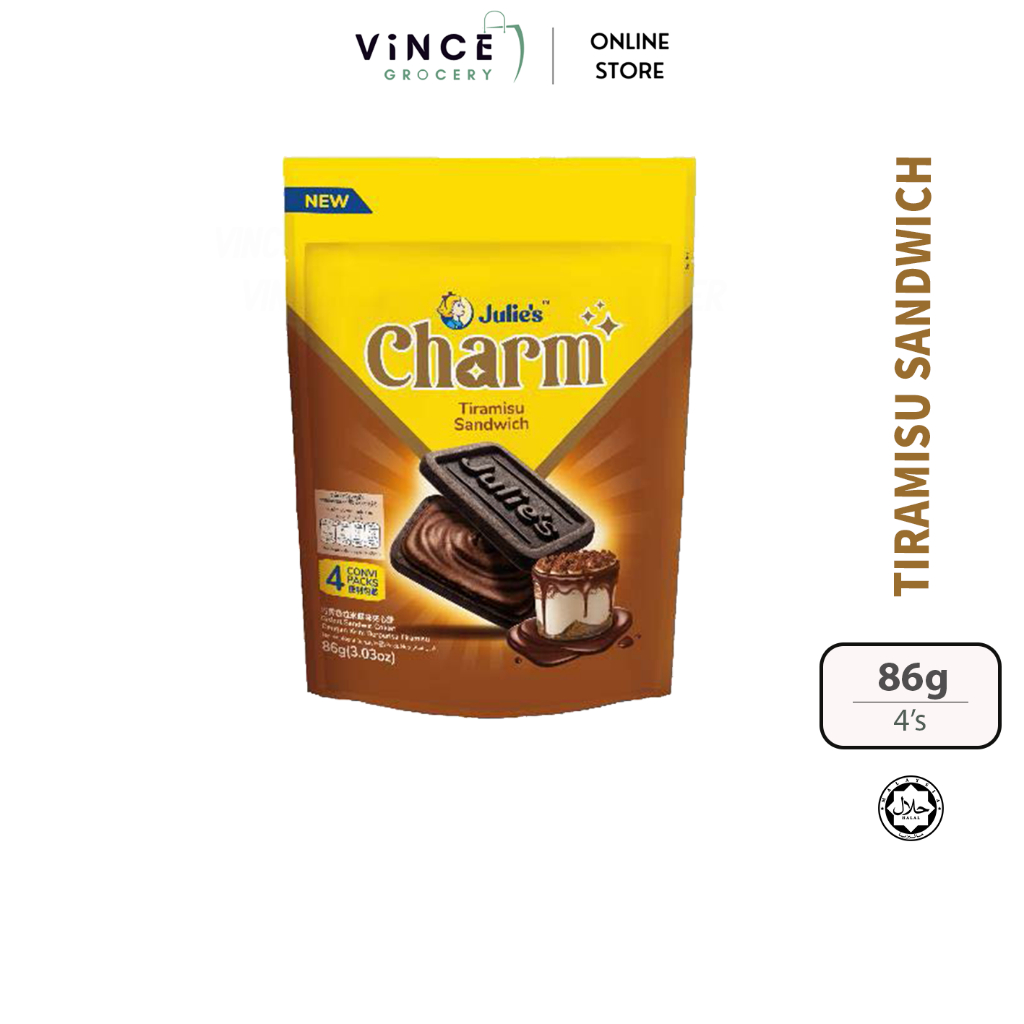 JULIE'S Charm Tiramisu / Double Chocolate Sandwich | 86G | Shopee Malaysia