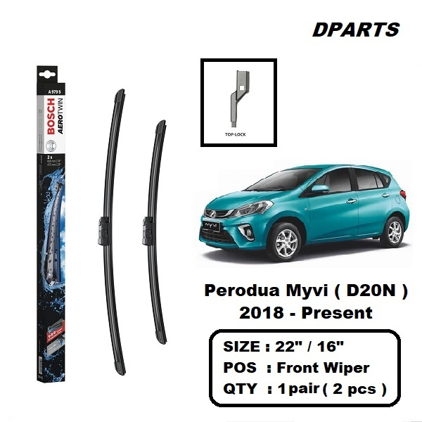 Bosch Wiper Myvi 2018-2023 Aerotwin Plus (Denso Top Lock) Perodua Myvi ...