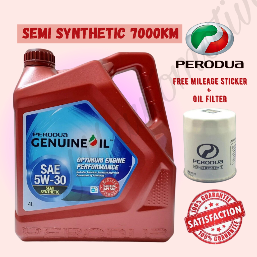 NEW ORI PERODUA SEMI 5W30 4L MYVI AXIA BEZZA ALZA ARUZ VIVA KENARI
