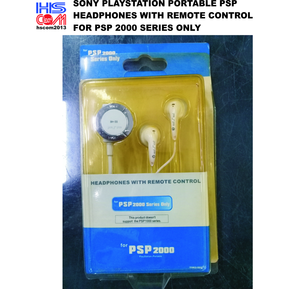 20230709 1025b SONY PLAYSTATION PORTABLE PSP 2000 SERIES HEADPHONES WITH REMOTE CONTROL