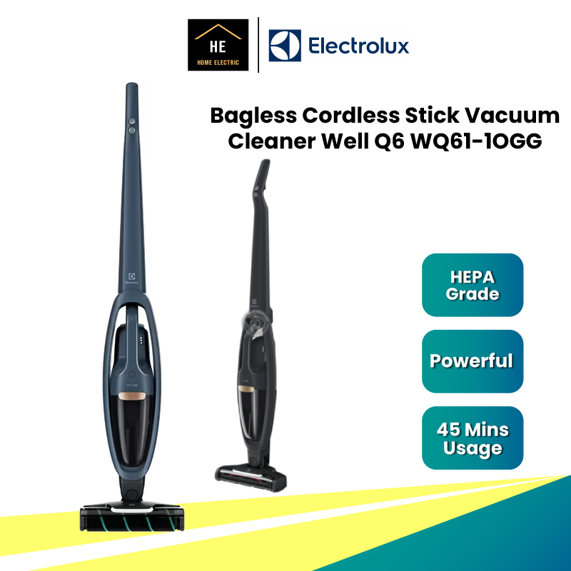 Electrolux Bagless Cordless Stick Vacuum Cleaner Well Q6 WQ61-1OGG