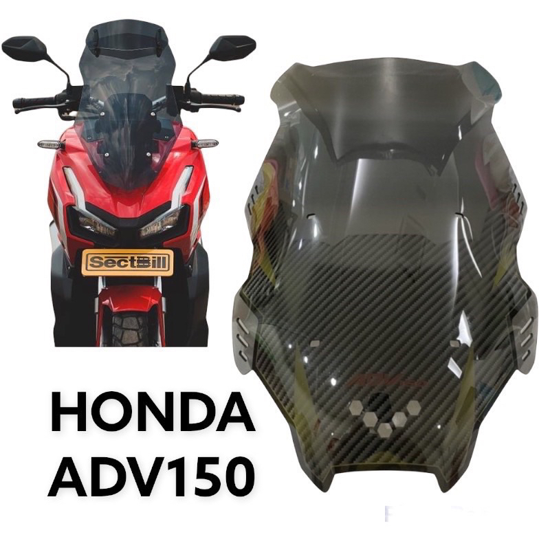 Honda ADV 160 ADV 150 Windshield Long Smoke Clear Visor High Cermin