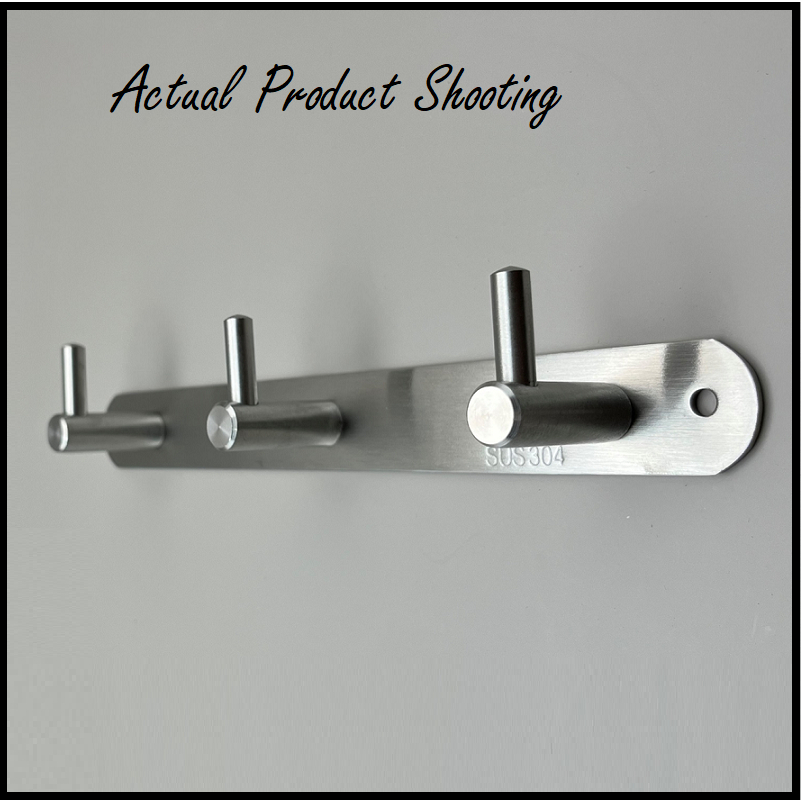 SUS 304 Stainless Steel Solid Hook Bar Wall Mount Hook Rack ...