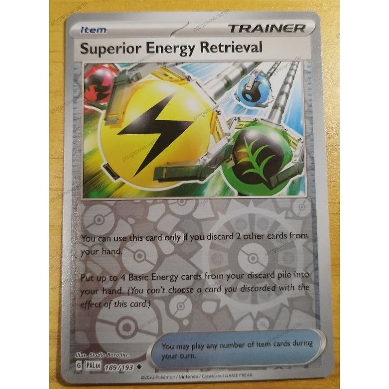 CARTE POKÉMON SUPERIOR Energy Retrieval Trainer PALDEA EVOLUVED -189