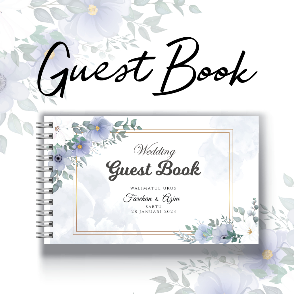 READYMADE WEDDING GUESTBOOK A4 SIZE Shopee Malaysia