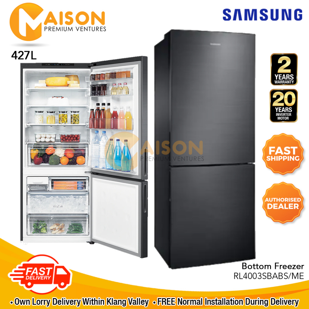 Samsung Bottom Mount Freezer Inverter Refrigerator 427L RL4003SBABS/ME