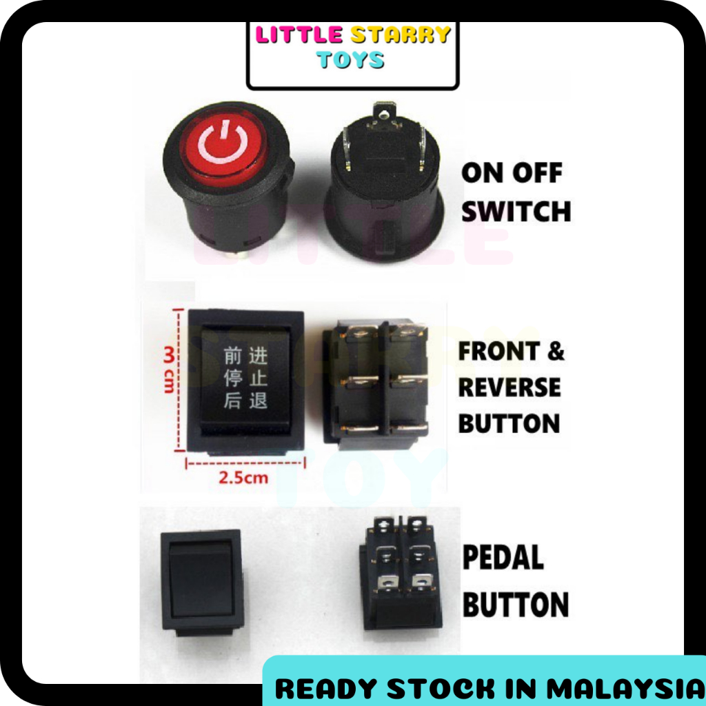 Ready Stock !!! Children Kids Electric Car Spare Parts On Off Switch ...