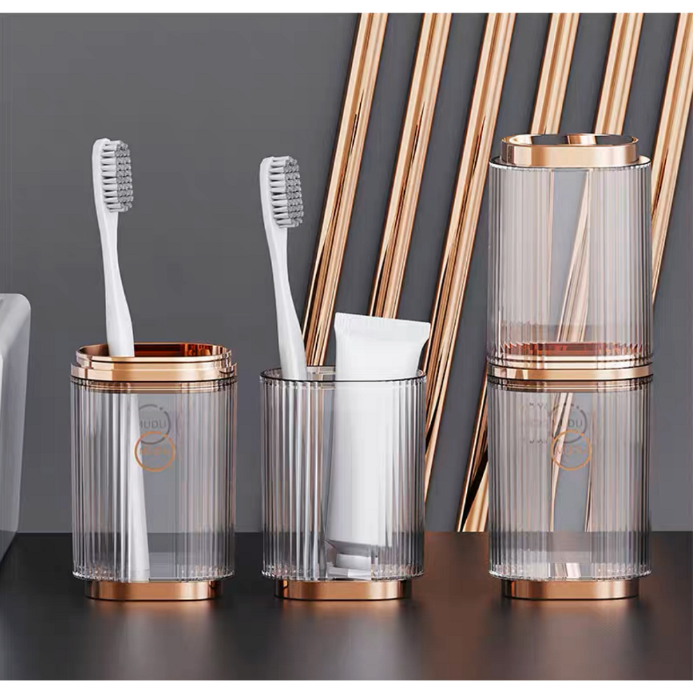 Travel Toothbrush Toothpaste Case Container Double Mouthwash Cup Shopee Malaysia