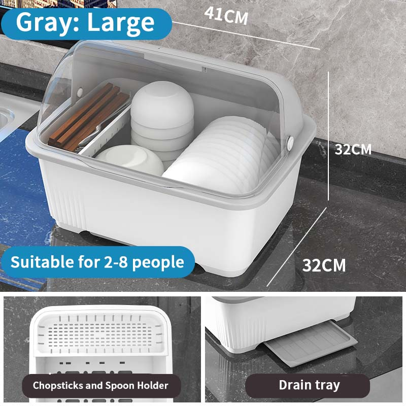 Kitchen Dish Drainer Dish Rack Drainer With Cover rak pinggan sinki