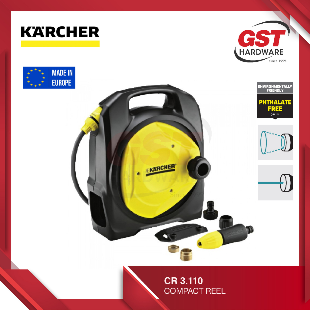 Karcher Compact Reel CR 3.110 Balcony Garden Hose Real Set Garden Paip