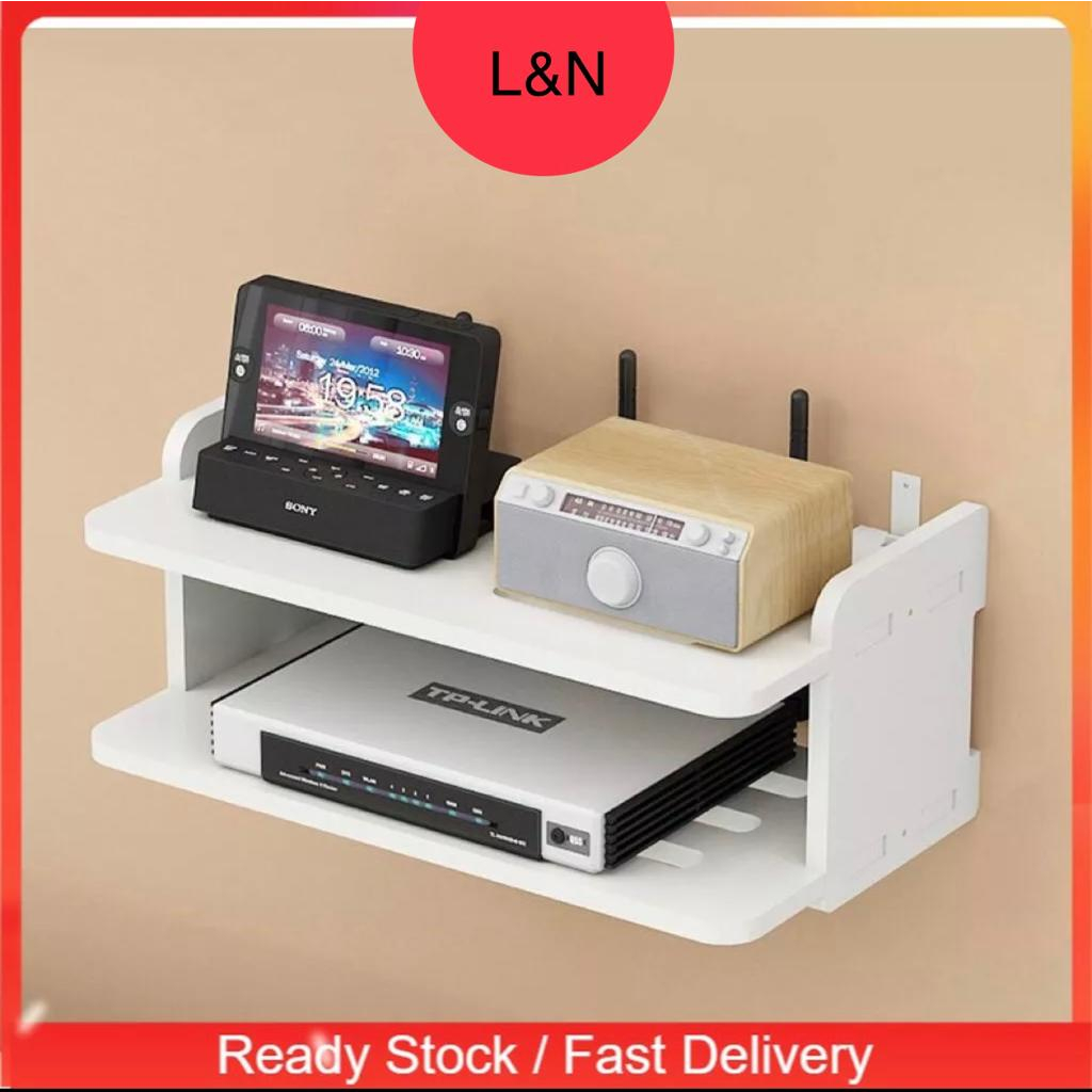 DVD Player Rack TV Rack Top Box Floating Storage Shelf Wall Modem