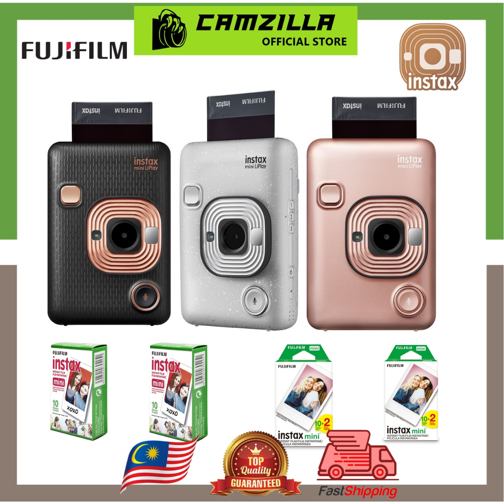 Fujifilm INSTAX MINI LiPlay Instant Film Camera Elegant Black