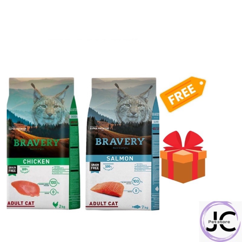 Bravery Grain Free Cat Food 7kg Makanan Kucing (ADA FREE GIFT) Shopee