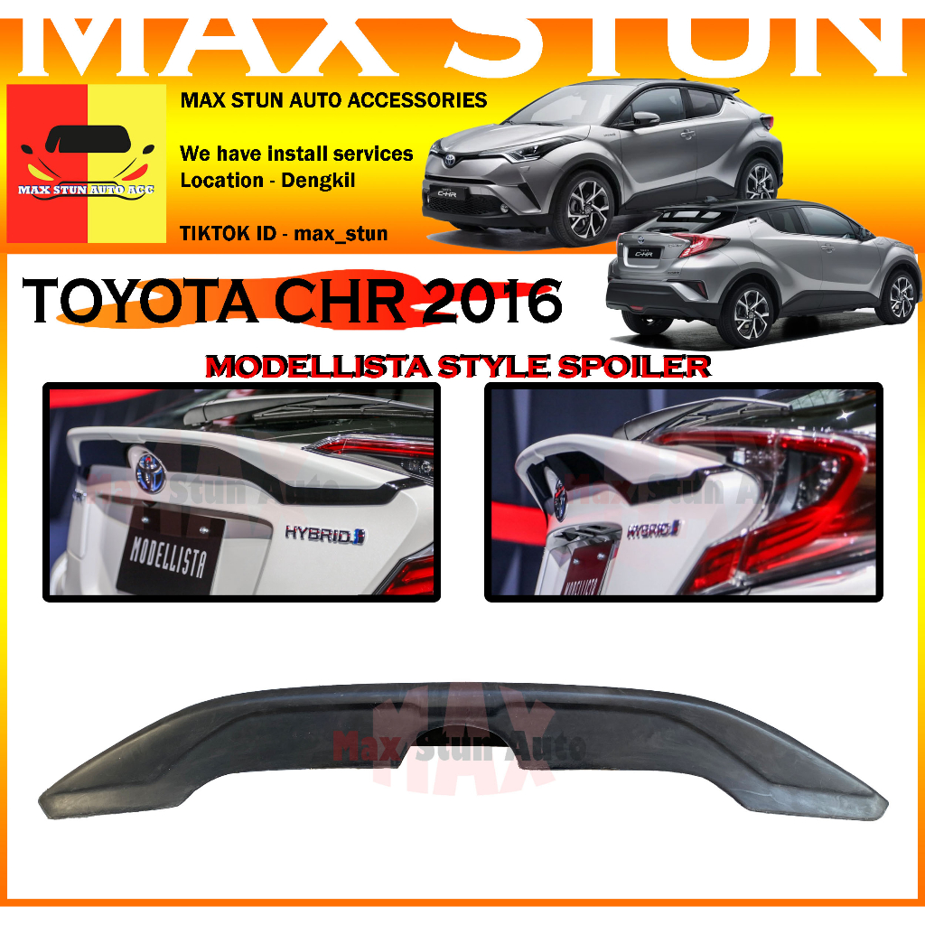 TOYOTA CHR MDLS STYLE SPOILER REAR TRUNK SPOILER MODELLISTA SPOILER CH ...
