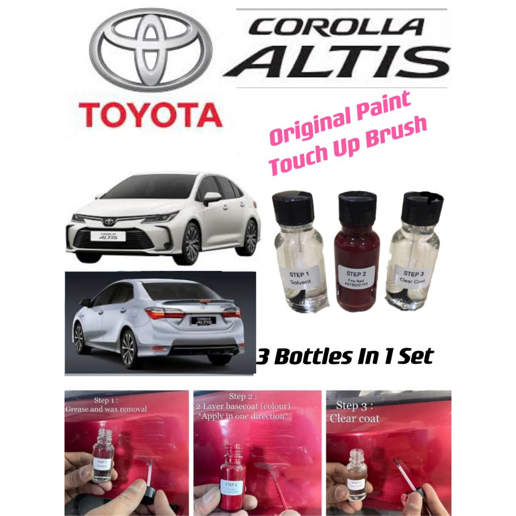 Toyota Altis Paint Repair Kit Original Colour Touch Up Paint Combo Set ...