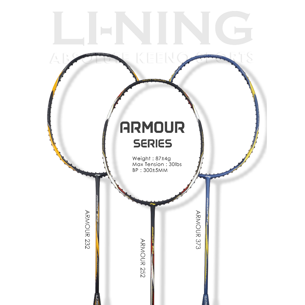 Li-Ning ARMOUR 232/ ARMOUR 252/ ARMOUR 373 Badminton Racket | Shopee ...