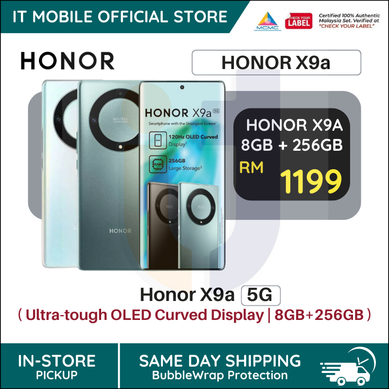 HONOR X9a 5G Smartphone | 8GB + 256GB ROM | Ultra-tough OLED Curved ...